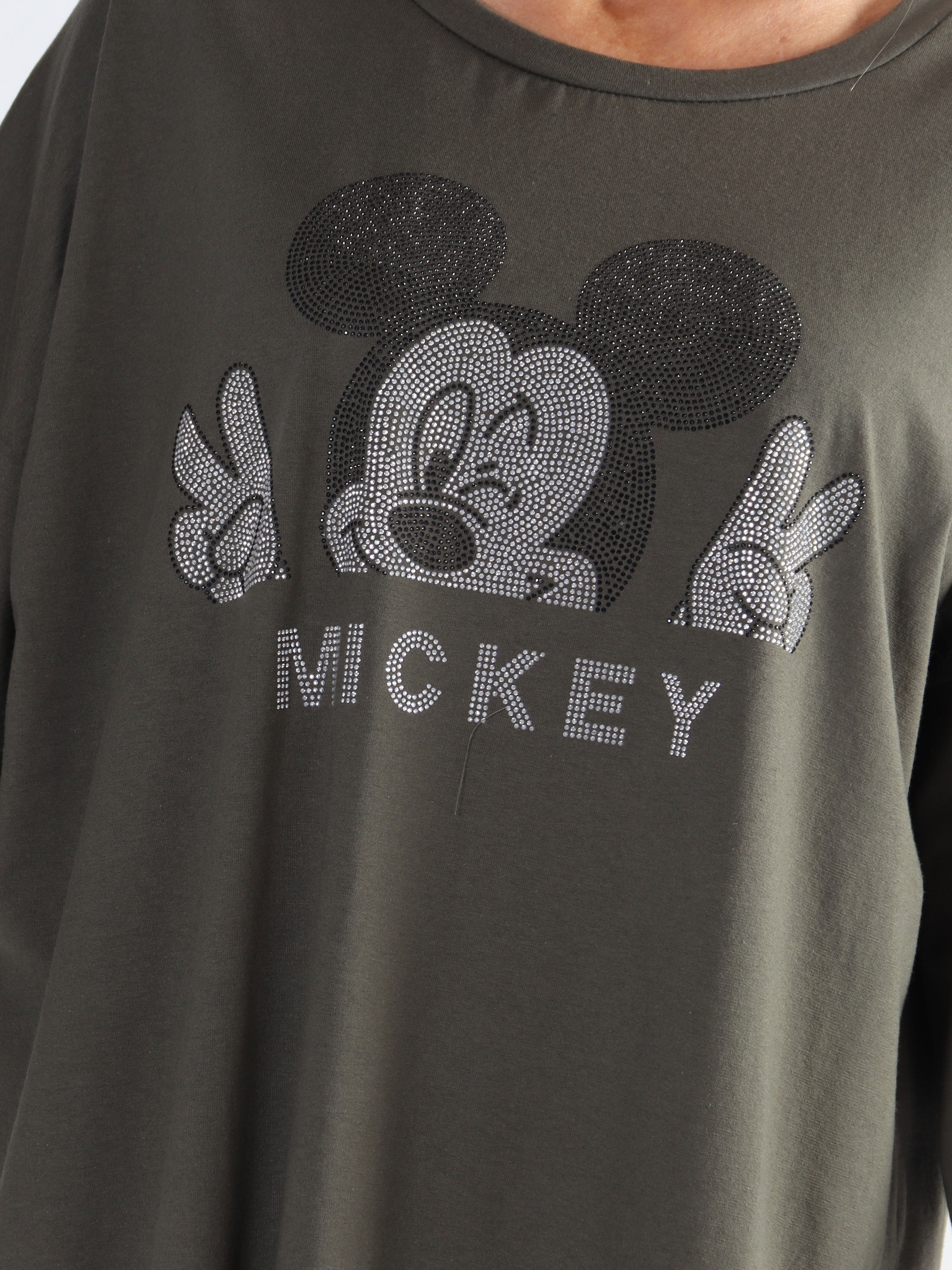 Amal Glitter - Plus size kjole i bomuld med tryk i similisten